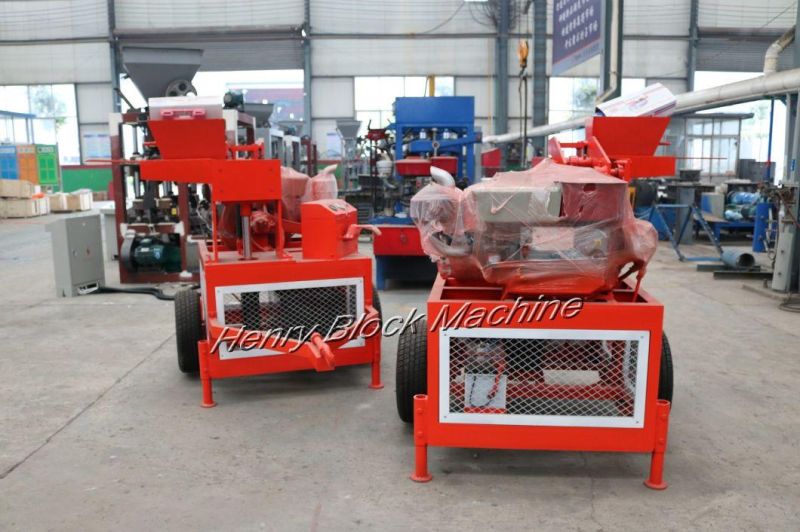 Hr1-20 Mobile Construction Equipment with Clay Soil Interlocking Brick Machine