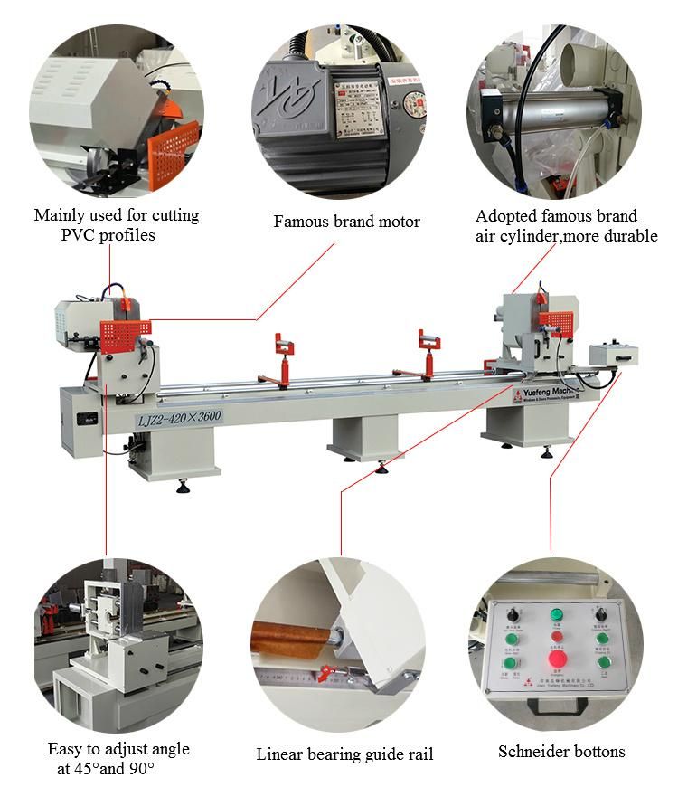 Two Head Cutting Machine for Aluminum and PVC Window and Door Making