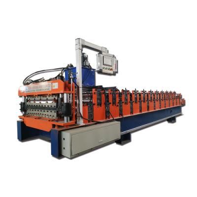 Double Layer Galvanized Sheet Metal Roof Tile Rolling Machine