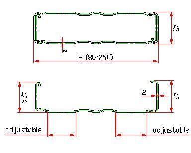 40gp Gi, Cold Rolled Steel, Hot Steel Rollformer Box Beam