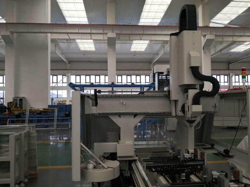 Aluminium Window Curtain Wall Fabrication 4 Axis CNC Machine Center