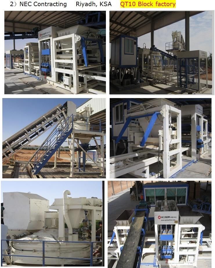 Germany Design Fully Automatic Qt6 Concrete Cement Block Brick Making Machine