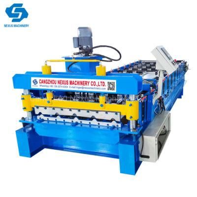 Iron Sheet Roof Trapezoidal Roll Forming Machine with Motor Cutting