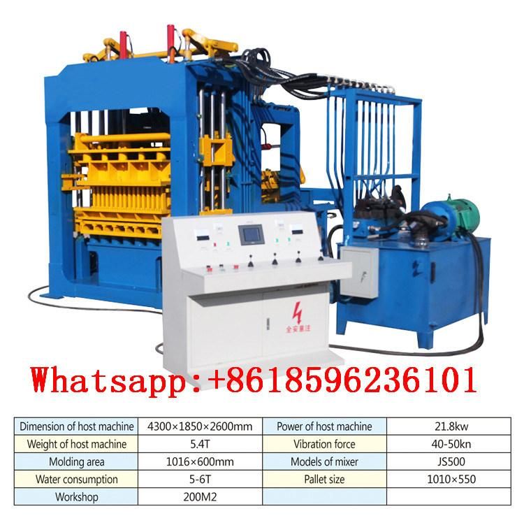 High Quality Qt4-15 Hydraulic Block Making Machine in Africa, Cement Hollow Bricks Machine Price