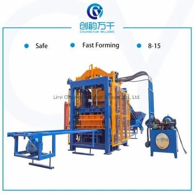 Qt8-15 Full Automatic Concrete Block Production Line Cement Hollow Block Brick Making Machine