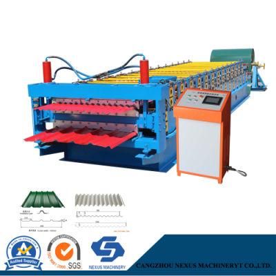Canton Fair Corrugated Iron Steel Roof Sheet Roll Making Forming Machine with Double Layer