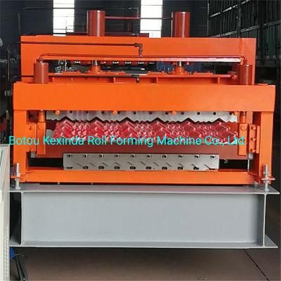 Automatic Glazed Step Tile and Trapezoidal Profile Double Deck Tile Making Machine for Sale
