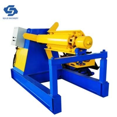 5 Tons Hydraulic Decoiler with Heading Support/Metal Coils Distributor