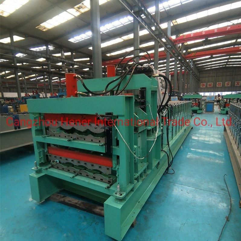 Double Layer Metal Roofing Sheets Machine Roof Metal Glazed Tile Making Roll Forming Machine for Metal Deck Roofing