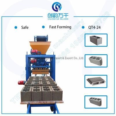 Qt4-24 Cement Bricks Manufacturing Machine Cost /Concrete Hollow Block Machine Philippines