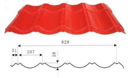 Super-High-Speed Glazed Step Tile Roofing Roll Forming Machine