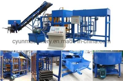 Qt4-25 Automatic Stationary Concrete Solid and Hollow Block Making Machine