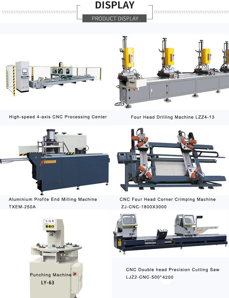 CNC Double Head Precision Cutting Saw Windows Processing Machine 500*4200 Aluminum Profile Windows Cutting Machine