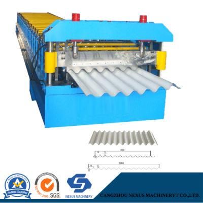 1064 Half Round Water Wave Corrugated Roof Panel Roll Forming Machine