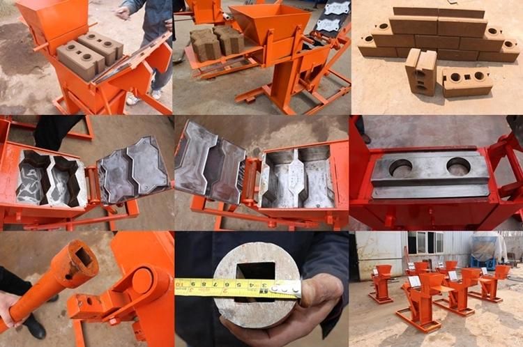Xm2-40 Handmade Clay Interlocking Brick Hollow Brick Manual Concrete Block Interlocking Brick Making Machine