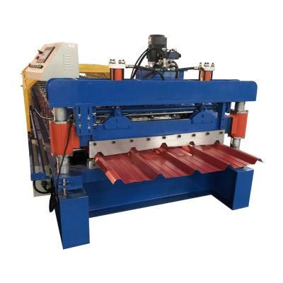 Colored Steel Roof Panel Sheet Roll Forming Machine Trapezoidal Meta Roofing Sheet Making Machinery