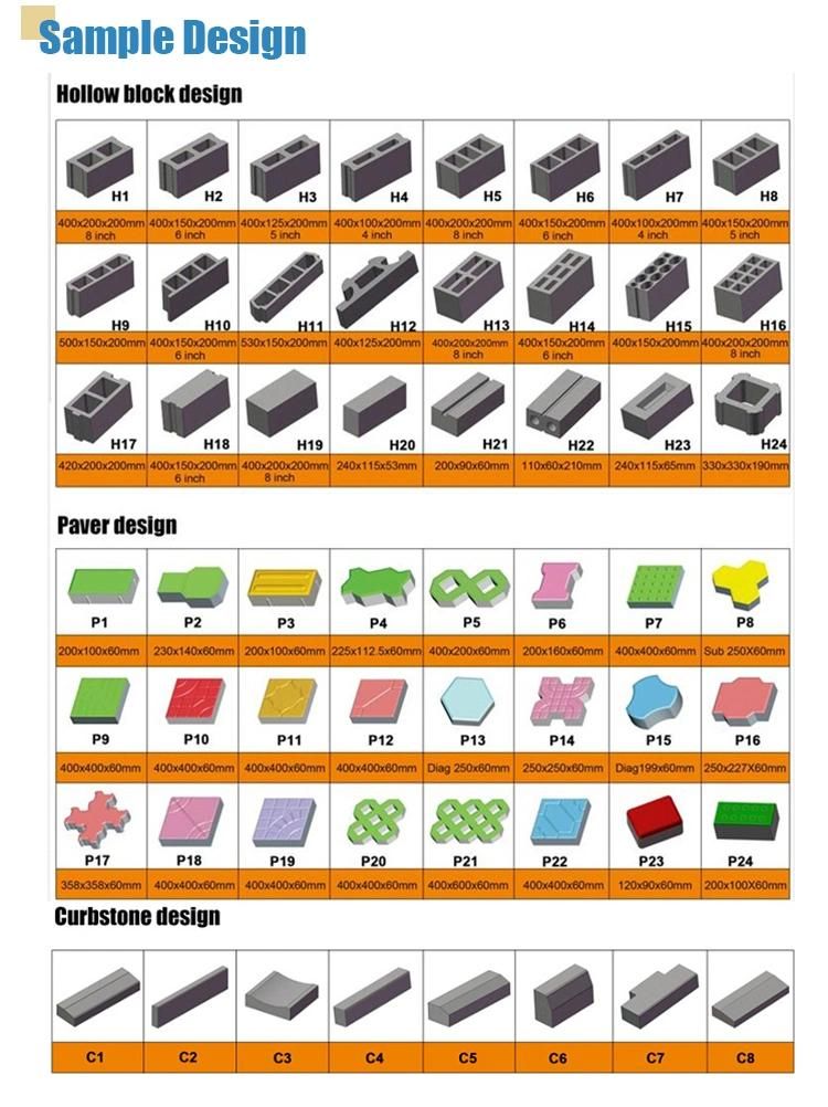 High Efficiency Movable Qt4-30 Electric Diesel Engine Brick Machine Ganar Brick Making Machine