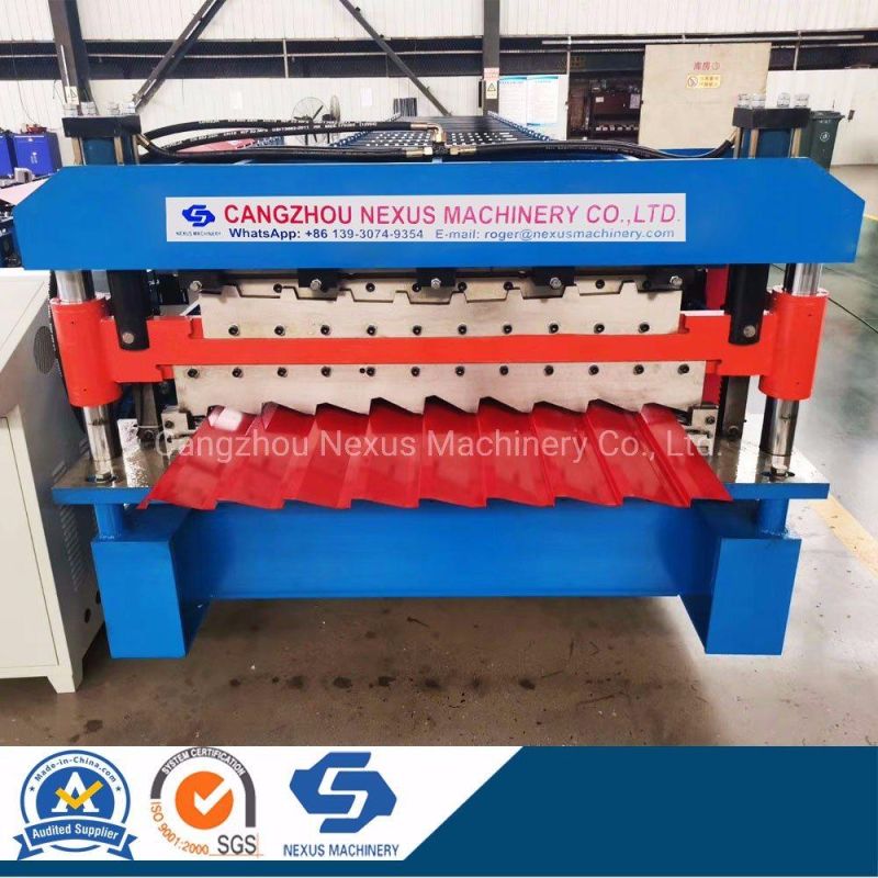 Double Layer Trapezoidal Roofing Sheet Roll Forming Machine for South America Market