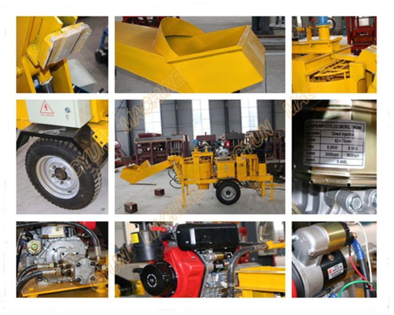 Simple Mobile Clay Interlocking Brick Machine M7mi Twins Cheap Hydraform Block Machine with Hydrulic System