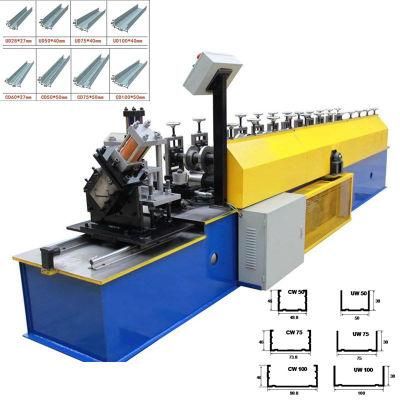 Galvanized C U T Frame Sheet Metal Light Keel Steel Profile Roll Forming Machine Price