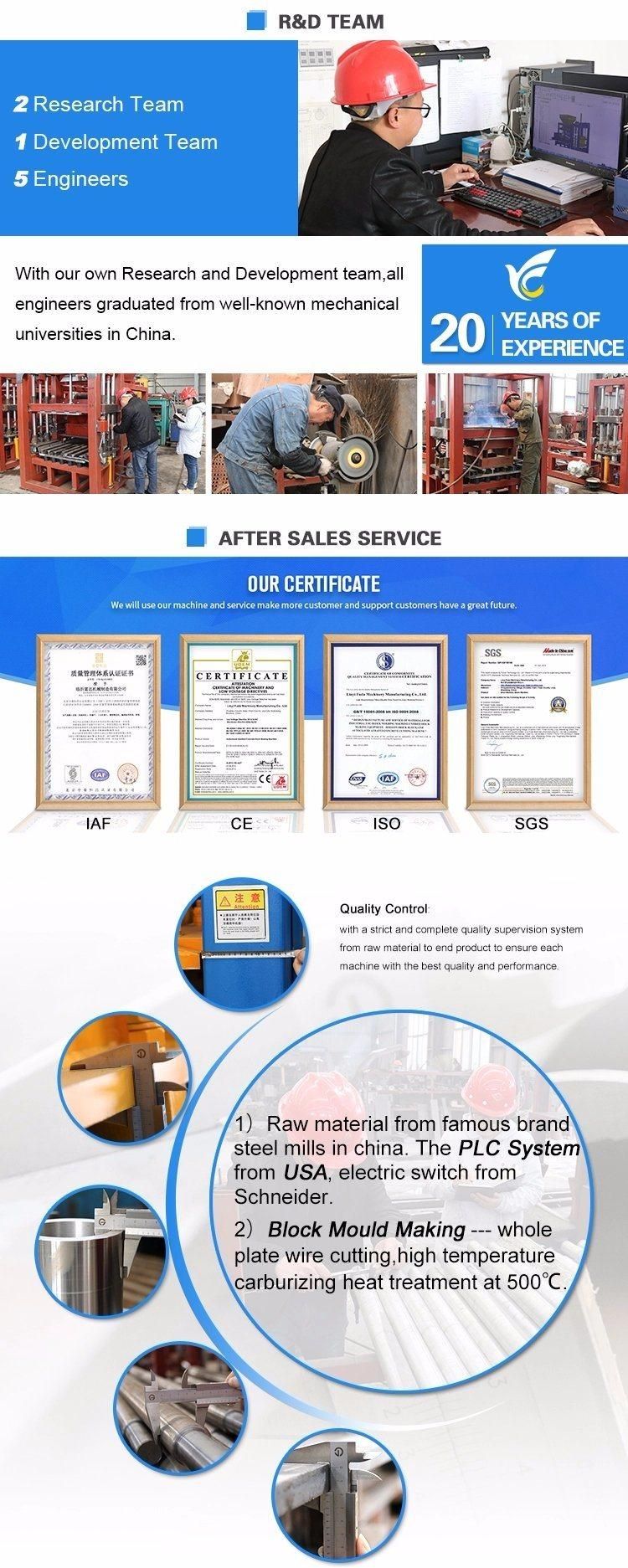 Qt4-15 Fully Automatic Brick Machine Hydraulic Concrete Cement Cinder Block Machine