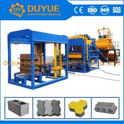 Qt 8-15 Automatic Mobile Stacker Hydraulic Hollow Block Concrete Brick Making Machine