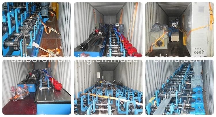 High Speed Omega Purlin Solar Roll Forming Machine of Galvanized Steel for Peb Size Adjustable