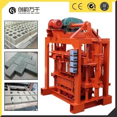 Cheap Staionary Manual Concrete Hollow Block and Solid Pavers Making Machine in Nigeria (QTJ4-40)