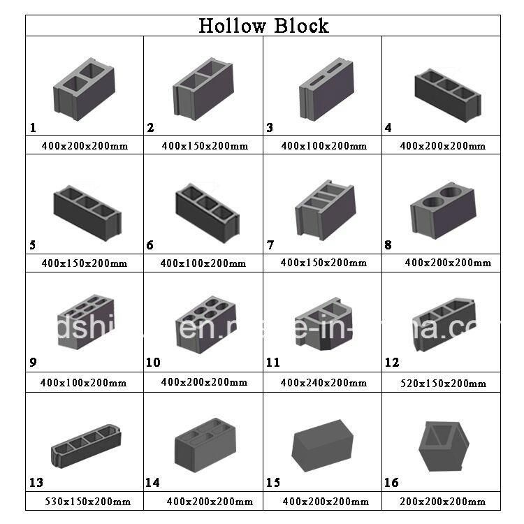 Qmy18-15 Hydraulic Mobile Concrete Brick Block Moulding Machine Line