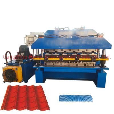 Steel Aluminium Tile Glazed Tile Roofing Sheet Cold Making Double Layer Forming Machine Machinery