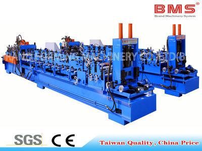 BMS Auto-Changed C75-300 Purlin/Chanel Cold Roll Forming Machine/Roller Former Machine with PLC System Factory Price