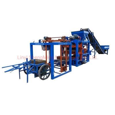 Qtj4-25 Automatic Hollow Concrete Cement Interlock Paver Brick Make Machine