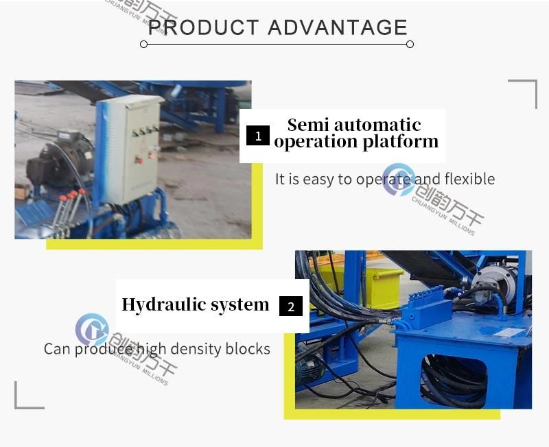 Qt4-20 Hydraulic Semi-Automatic Concrete Hollow Block Machines