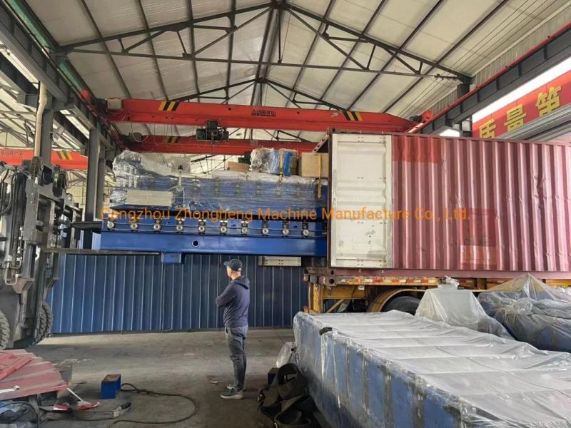 High Quality Low Cost Double Layer Bamboo Glazed Tile Aluminium Roll Forming Machine Making Roofing Panel Machinery