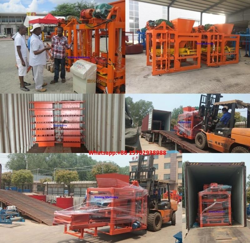 Qt4-25 Automatic Hollow Solid Paving Interlock Brick Making Machine Concrete Block Making Machine for Sale