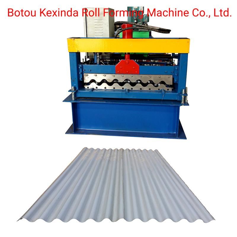 780 CNC Metal Aluminium Galvanised Gi / Aluzinc Wave Roofing Sheets Corrugated Making Machine