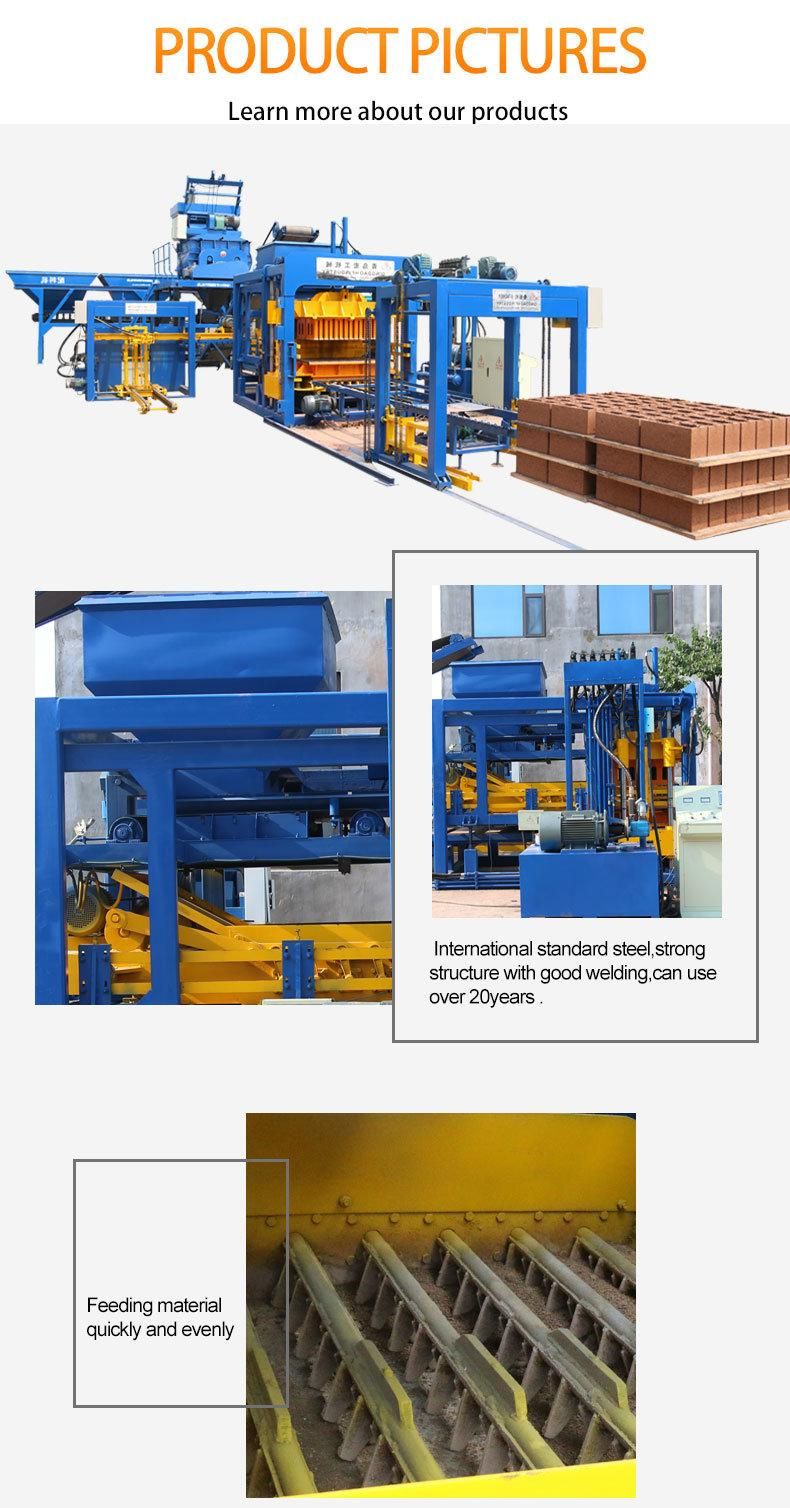 Qt10-15 Hydraulic System and Vibration Technology Block machine Brick Making Machine