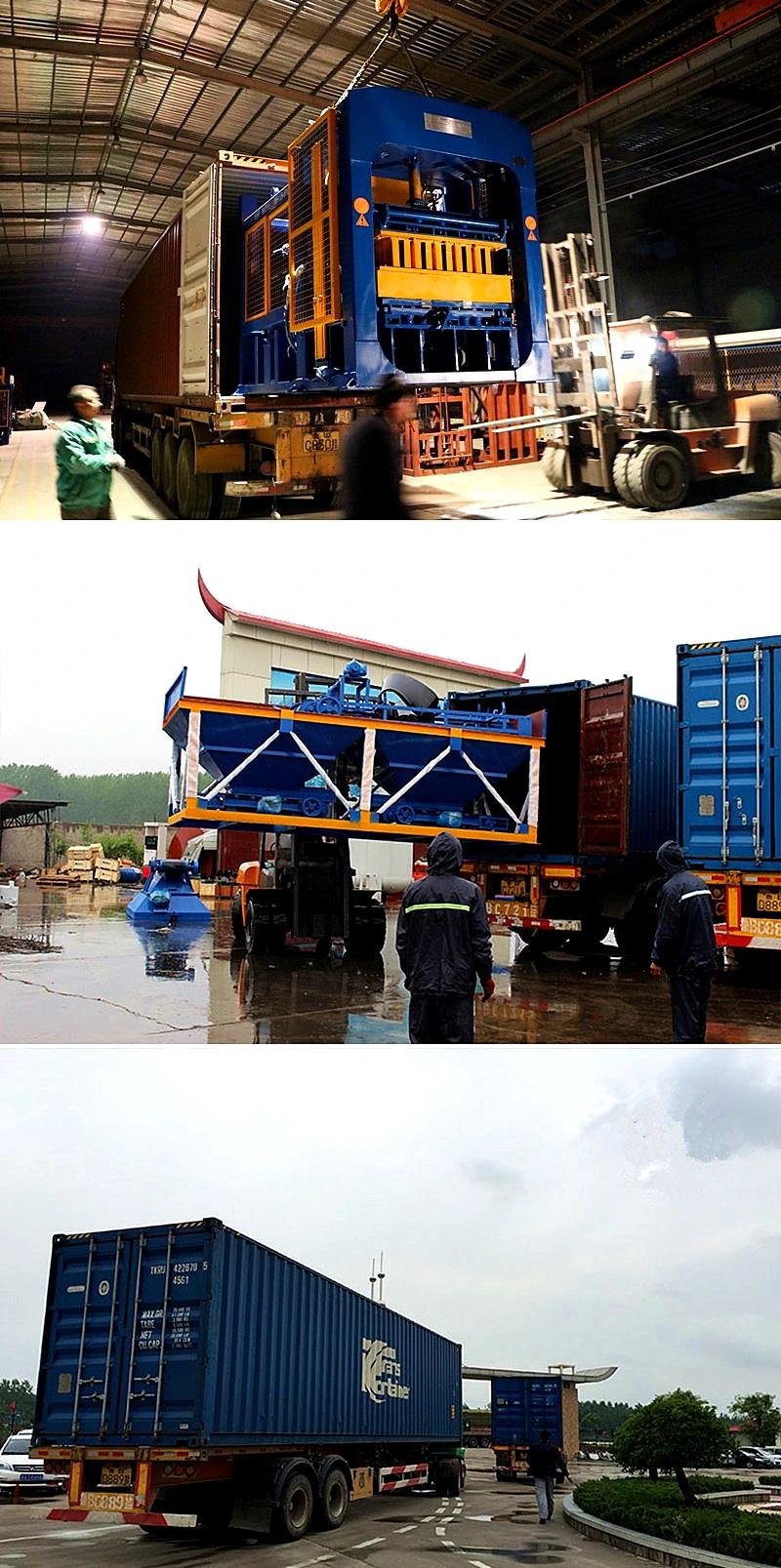 Xinming Qt10-15 Automatic Concrete Hollow Block Making Machine Paving Brick Making Machine with PLC System