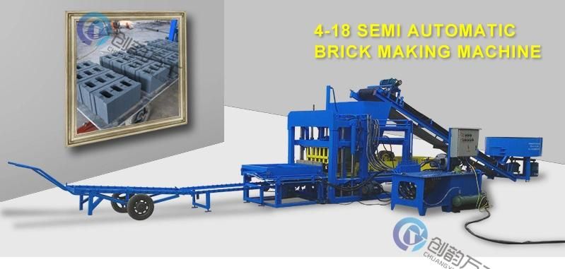 Qt4-20 Hydraulic Semi-Automatic Concrete Hollow Block Machines