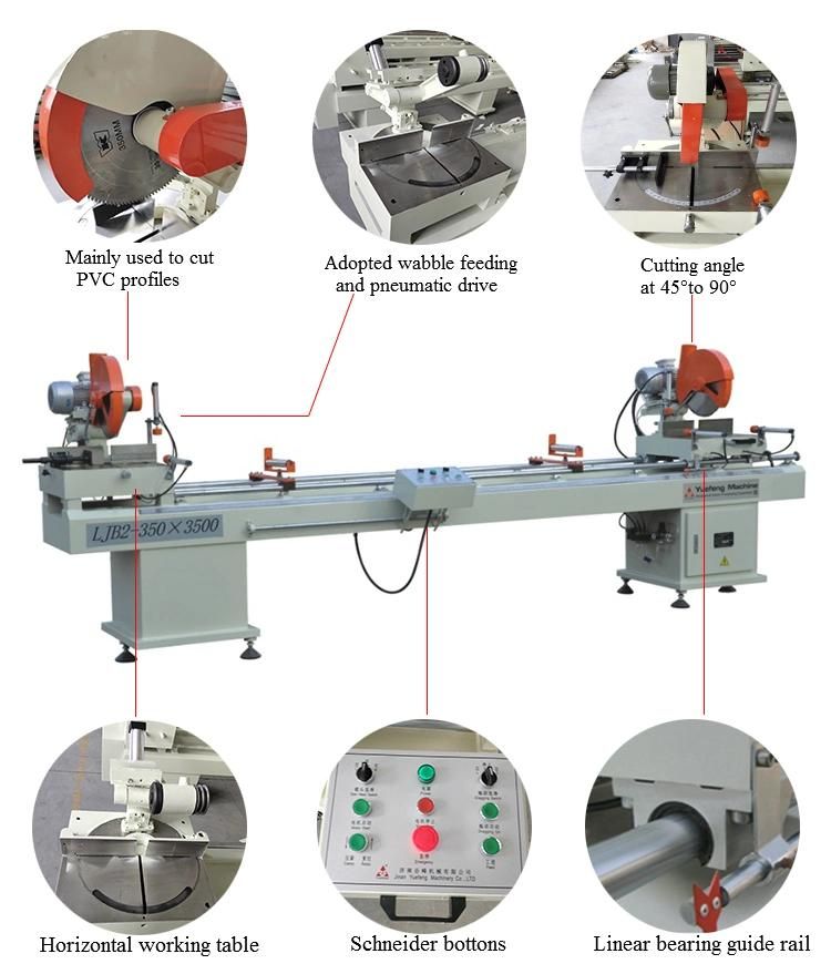 High Precision UPVC Profile Window Door Cutting Machine