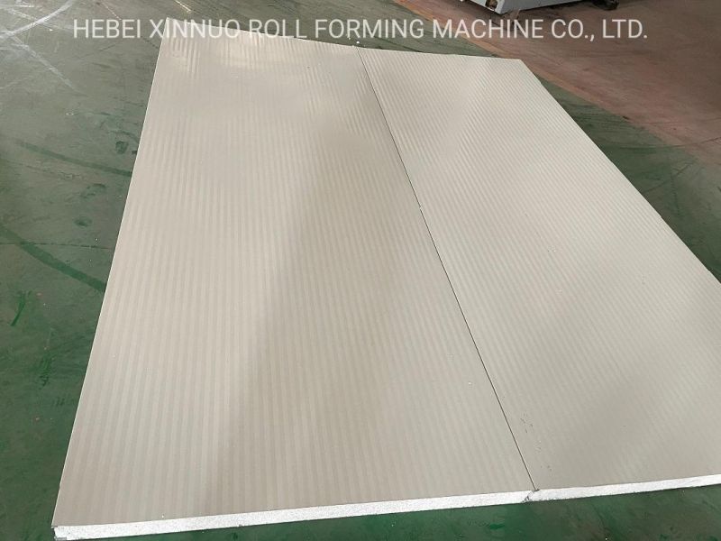 Manufacturing Metal Color Steel Roll Forming Machines Z-Lock Insulated EPS Roof Sandwich Panel Production Line