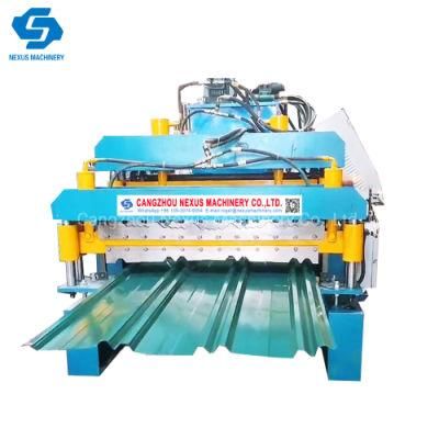 Double Rib Panel Roll Forming Machine Diamond Twin Ribs Roof Sheet Making Machine