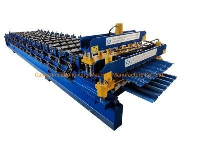 Q Tile and Trapezoidal Sheet Double Layer Roll Forming Machine