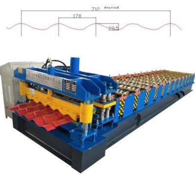 China Color Coated Roofing Sheet Steel Profile Roll Forming Machine