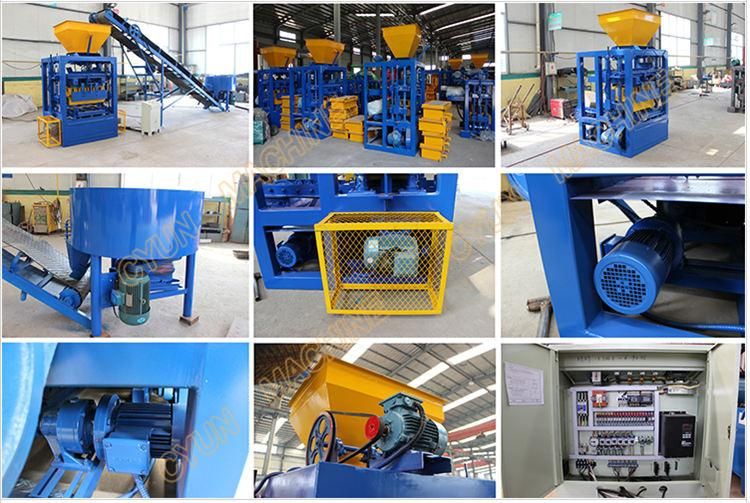 Qt4-24 Semi-Automatic Concrete Hollow Block and Solid Brick Making Machine for Sale in Nigeria