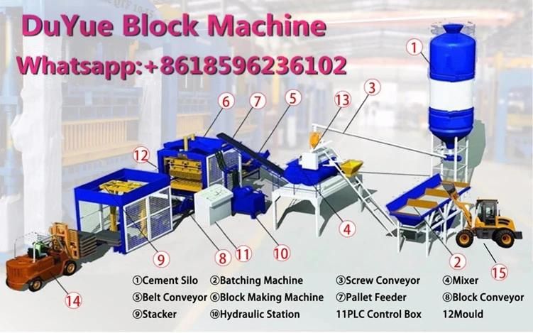 Qt4-20 Automatic Concrete Brick Making Machine, Equipment for Cement Block, Brick Making Machine, Concrete Paving Molds