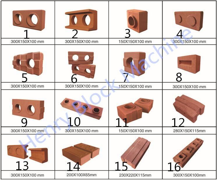 Hr1-20 Diesel Hydraform Clay Interlocking Brick Machine 2022