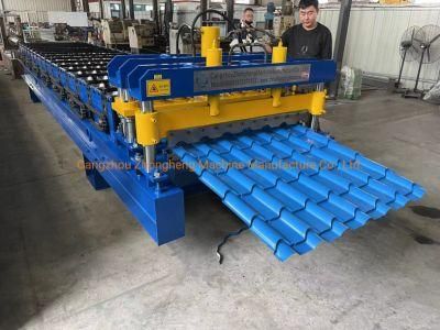 Glazed Step Tile Sheet Roofing Roll Forming Making Machine Metcoppo Step Tiles Wall Panel Machine