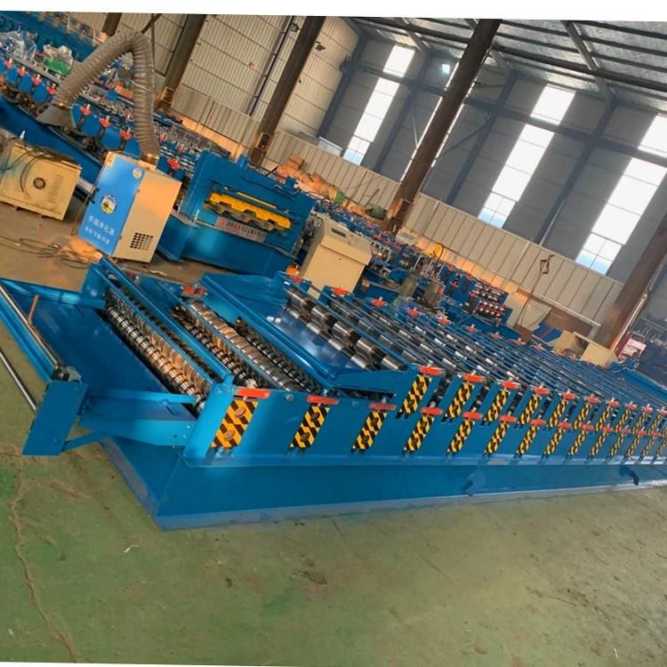 Double Trapezoidal Layer Roof Tile Roll Forming Machine