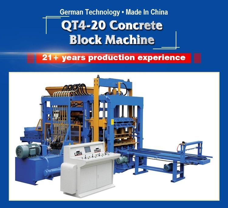 Qt4-20 Automatic Brick Cutting Machine Hollow Block Machine in Bangladesh Hollow Block Machine Brick Machine Paving Brick